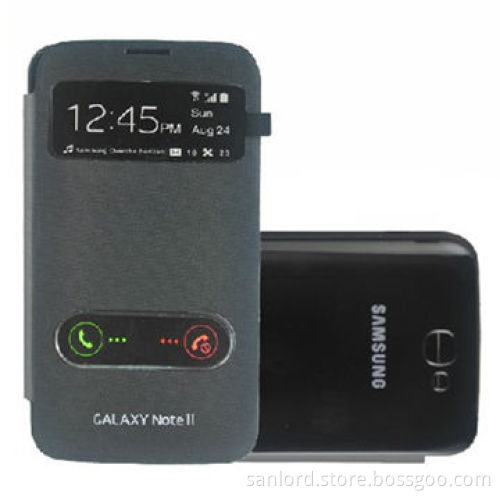 S View Windows Flip Cover for Galaxy Note2/N7100, Smart Wake-up Function